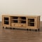 Baxton Studio Walda Modern and Contemporary Oak Brown Finished Wood 2-Drawer TV Stand 190-12000-ZORO - alternate 3
